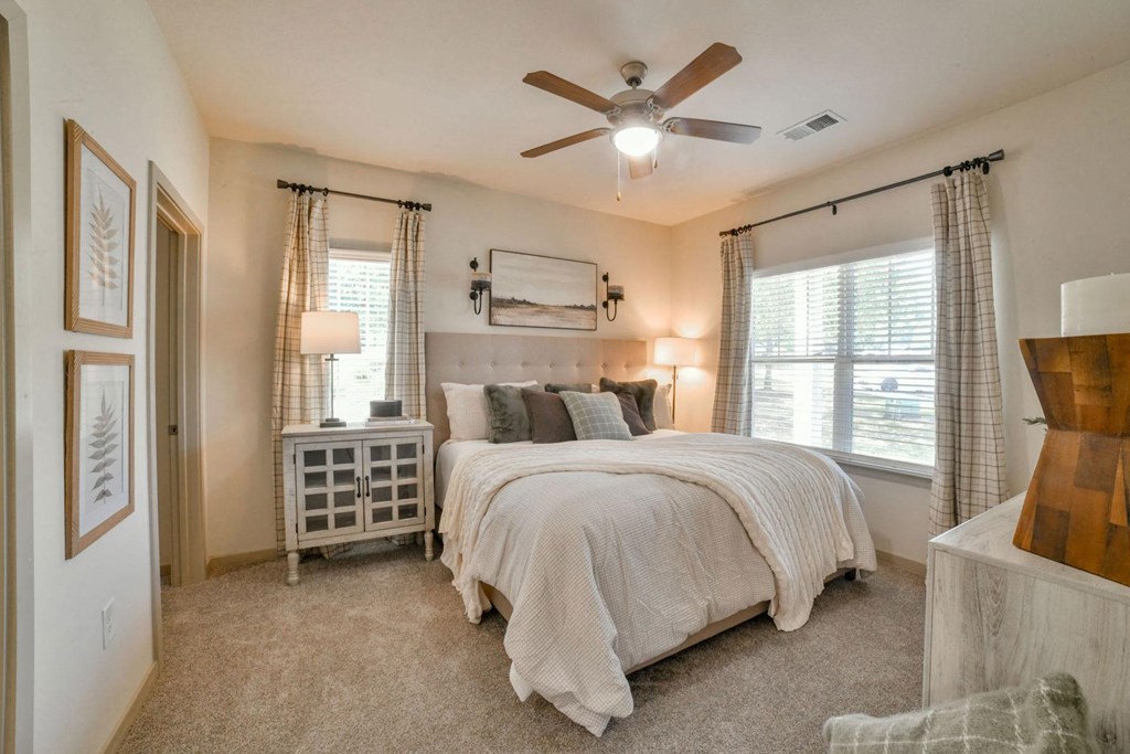 Master Bedroom Feels Large and Spacious with Impressive High Ceilings and Large Walk-In Closets Master Bedroom Feels Large and Spacious with Impressive High Ceilings and Large Walk-In Closets at Ashby at Ross Bridge, Hoover, AL 35226